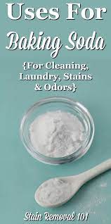 To remove odors, sprinkle baking soda on the spot. Uses For Baking Soda For Cleaning Laundry Odor And Stain Removal