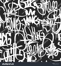 Black And White Graffiti Artist Graffiti Street Art Hip Hop Tags Black And White Vector Seamless Pattern Hip Hop Style Hand Drawing Endless Background Graffiti Street Art Graffiti Tagging