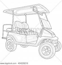 Even your favorite characters love to golf. Golf Car Coloring Vector Photo Free Trial Bigstock