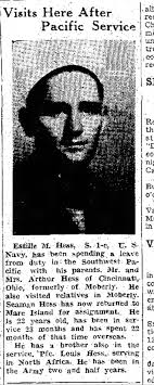 Scotty Hess Visiting During the War