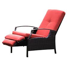 Amazon Com Naturefun Indoor Outdoor Wicker Adjustable Recliner Rocker Chair Relaxing Lounge Rocking Cha Outdoor Recliner Lounge Chair Outdoor Outdoor Wicker