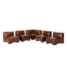 Chauffeuse Marrone In Cuoio L 71 Cm John Canape En Cuir Marron Maison Du Monde Canape En Cuir
