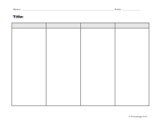 blank 4 column form thumb notes template graphic