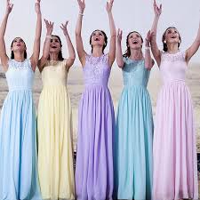 Yellow Light Blue Purple Sky Blue Bridesmaid Dresses Vestido Madrinha Mint Green Purple Vestido De Festa De Casamento Long Wedding Dress Pastel Bridesmaid Dresses Vintage Bridesmaid Dresses Bridesmaid Dresses Long Lace