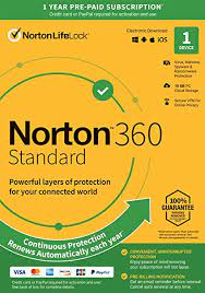 Amazon Com Norton 360 Standard 2021 Antivirus Software For 1 Device With Auto Renewal Includes Vpn Pc Cloud Backup Dark Web Monitoring Powered By Lifelock Key Card Software