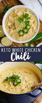 Keto White Chicken Chili Recipe White Chicken Chili Easy Keto Recipes Dinner Chicken Crockpot Recipes