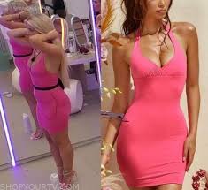 Liberty and jake, who have been coupled up from the very beginning of this year's show are set to take a giant leap forward in their relationship with liberty dropping the l bomb. Love Island Season 7 Episode 9 Liberty S Pink V Neck Dress Shop Your Tv