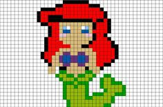 Little Mermaid Ariel Pixel Art Pixel Art Pixel Art Design Minecraft Pixel Art