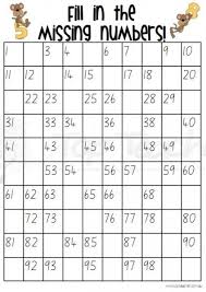 Fill In The Missing Numbers Grids To 100 20 Different