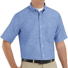 Red Kap Men S Executive Oxford Dreshort Sleeve Shirt Light Blue Short Sleeve Inch Neck At Amazon Men S Clothing Store