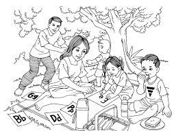 Family Picnic Family Picnic World Book Encyclopedia Old Fashioned