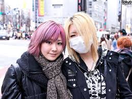 Tokyo Fashion Hairdye Leggings Boots Shibuya Blonde Hair Japanese Pink Blonde Hair Girl With Pink Hair