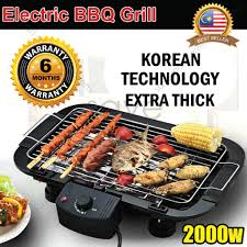 Plug in and grill out with a q electric grill. 6 Month Warranty Electric Grill Bbq Teppanyaki Griddle Smokeless 2000w Shopee Malaysia