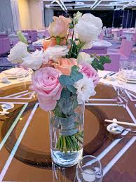 pink white and orange table flower orange table wedding table flowers table flowers