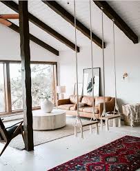 Beautiful Hygge Living Room Complete With Swings Hygge Homedecor Swings Scandinavian Hygge Living Room Living Room Scandinavian Room Swing