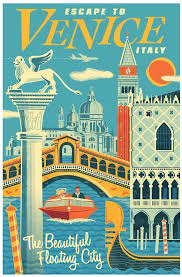 Venice Travel Poster Vintage Travel Posters Retro Travel Poster Travel Prints