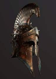 Artstation Corinthian Inspired Fantasy Helmet Etienne Derot Greek Helmet Helmet Armor Medieval Helmets