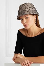 Beige Souna Rabbit Felt And Lace Bucket Hat Maison Michel In 2020 Maison Michel Lace Lace Overlay