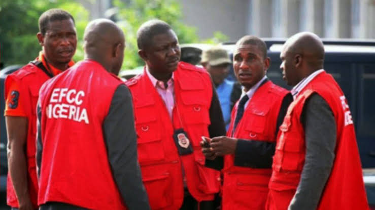 EFCC operatives tracking public corruption, AI generated