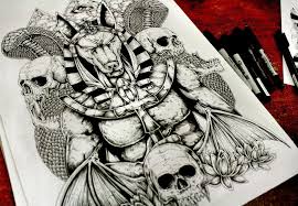 Drawings Of Characters From The Underworld Among Us Anubis Tattoo Egypt Tattoo Back Tattoo