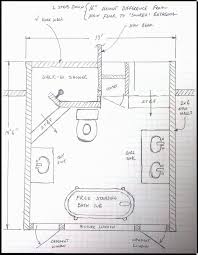 You might not think about your attic space when it comes to designing a bathroom. Corner Shower 8x8 Bathroom Layout Novocom Top