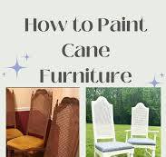 How to Paint Cane Furniture - Well She Tried