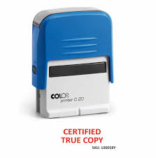 Suddenly, i am in that stage of life where i need to get true, certified copies of my credentials, one of which is my philippine regulation commission (prc). Certified True Copy Stamp Self Inking 14 X 38mm Rubber Stamps Ireland