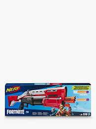 Load 4 darts into the internal clip, prime, and pull the trigger to fire a dart. Nerf Fortnite Ts Blaster At John Lewis Partners