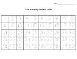 trace numbers to 50 by bailee loewen teachers pay teachers
