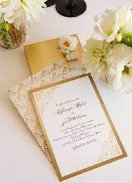 Elegant Gold And White Wedding Invitation Goldwedding Stationery Invitation Ar Art Deco Wedding Invitations Art Deco Invitations Trendy Wedding Invitations