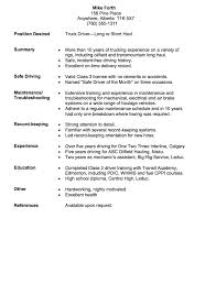 Long Haul Truck Driver Resume Example Free Resume Sample Resume Examples Resume Professional Resume Examples