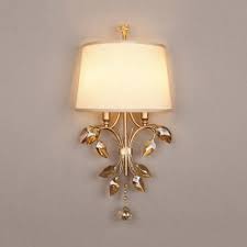 Look at our best residential interior ideas. Bedroom Living Room Sconce Light Fabric Metal 2 Lights Rustic Wall Lamp With Crystal Decoration Beautifulhalo Com