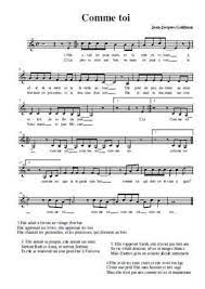 Elle avait les yeux clairs et la robe en velours à côté de sa mère et la famille autour elle pose un peu distraite au doux soleil de la fin du jour. Telechargez La Partition Gratuite De La Chanson Comme Toi Jean Jacques Goldman Partitions Clarinette Partition Musique Partition Accordeon