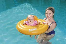 Bestway Baby Swim Safe Seat Step A Learn To Swim Round Inflatable Yellow 0 12 Months Amazon Co Uk Toys Games