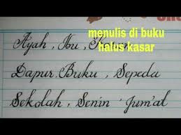 Apakah kamu sedang mencari contoh surat lamaran kerja tulis tangan? Cara Menulis Latin Di Buku Halus Kasar Baik Dan Benar By Om Anto