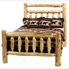 Our log bunk beds are the perfect solution for small cabins creating additional sleeping room in the same amount of floor space. Log Cabin Furniture In Beds Bed Frames For Sale Ebay