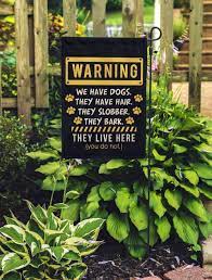 Warning We Have Dogs Flag Dog Flag Decorative Flags Outdoor Flag