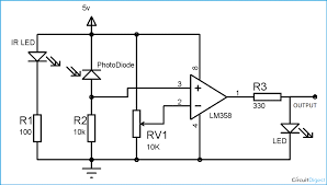 The gas absorbs some of the infrared wavelengths as the light. Ir Sensor Module Circuit Electronic Circuit Projects Electronics Circuit Circuit Projects