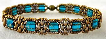 Bracelet Of The Day Stackers Variation Capri Blue Bloglovin Beaded Bracelets Beaded Jewelry Jewelry Patterns