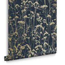 Grace Midnight Wallpaper Blue Wallpaper Graham Brown Blue Wallpapers Teal Wallpaper Feature Wall Wallpaper