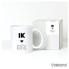 Mok Met Tekst Ik Koffie Koffie Koffiemok Mok