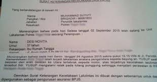 Pada hari rabu tanggal 01 juli 2020 sdri. Contoh Surat Berita Acara Kecelakaan Lalu Lintas Contoh Surat
