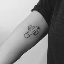 Repost Patmysztattoo Cactus Cactustattoo Handpoke Stickandpoke Machinefree Handpoketattoo Line Lin Ink Tattoo Feminist Tattoo Tattoos For Guys