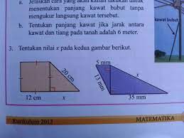 Cari nilai x 1 6 32 6 2 3 = × = = x x x ef = 1 + 6 = 7 cm 6. Tentukan Nilai X Pada Kedua Gambar Berikut Brainly Co Id