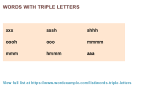 Worksheets for kids & preschool printables coloring, word puzzles, mazes & more. Words With Triple Letters 207 Results
