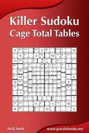 killer sudoku cage total tables nick snels 9781502716484