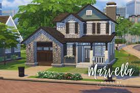 Smubuh Marvella Starter House 3 Bedrooms 2 Bathrooms Sims House Sims House Plans Sims House Design