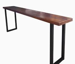 This Walnut And Steel Breakfast Bar Or Console Table Would Be A Beautiful Addition To Any Room Show Walnut Sofa Table Walnut Dining Table Unique Console Table