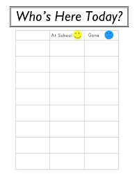 Preschool Attendance Chart Printable Bedowntowndaytona Com