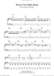 Music video by the mavericks performing dance the night away. Mavericks Dance The Night Away Sheet Music For Voice Piano Or Guitar